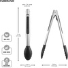 image:imageFarberware Pro Silicone Kitchen Tongs 12 Inch  OneHanded Locking Mechanism Scalloped Grip HeatResistant Stainless Steel Cooking Tongs Dishwasher SafeSilicone Head One Hand Lock