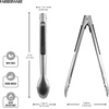 image:imageFarberware Pro Silicone Kitchen Tongs 12 Inch  OneHanded Locking Mechanism Scalloped Grip HeatResistant Stainless Steel Cooking Tongs Dishwasher SafeSteel Head One Hand Lock Tong