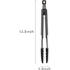 image:imageFarberware Pro Silicone Kitchen Tongs 12 Inch  OneHanded Locking Mechanism Scalloped Grip HeatResistant Stainless Steel Cooking Tongs Dishwasher SafeTipUp Tongs  Black