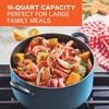 image:imageFarberware Promotional Cookware Aluminum Nonstick Covered Stockpot 105Quart Champagne SilverAqua