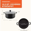 image:imageFarberware Promotional Cookware Aluminum Nonstick Covered Stockpot 105Quart Champagne SilverBlack