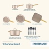 image:imageFarberware Radiant Nonstick CookwarePots and Pan Set with Lids and Prestige Kitchen Cooking Tools Dishwasher Safe 12 Piece Champagne