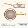 image:imageFarberware Radiant Nonstick Saute Pan with Lid Dishwasher Safe 275 Quart ChampagneSaute Pan 275 Quart