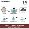 image:imageFarberware Smart Control Nonstick Cookware Pots and Pans Set 14 Piece Aqua