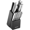 image:imageFarberware Stamped 15Piece HighCarbon Stainless Steel Knife Block Set Steak Knives amp 3Piece Bamboo Cutting Board Set of 3 Assorted Sizes Brown