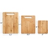 image:imageFarberware Stamped 15Piece HighCarbon Stainless Steel Knife Block Set Steak Knives amp 3Piece Bamboo Cutting Board Set of 3 Assorted Sizes Brown