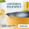 image:imageFarberware Style Nonstick Cookware Frying PanSkillet with Pour Spouts Dishwasher Safe 1125 Inch  BlueYellow
