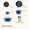 image:imageFarberware Style Nonstick Cookware Pots and Pans Set with Cooking Utensils Dishwasher Safe 10 Piece  YellowBlue