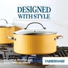 image:imageFarberware Style Nonstick Cookware Pots and Pans Set with Cooking Utensils Dishwasher Safe 10 Piece  YellowYellow