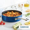 image:imageFarberware Style Nonstick Cookware Saute Pan with Lid Dishwasher Safe 3 Quart  BlueBlue