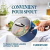 image:imageFarberware Style Nonstick Cookware Saute Pan with Lid Dishwasher Safe 3 Quart  BlueBlue
