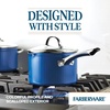image:imageFarberware Style Nonstick Cookware Saute Pan with Lid Dishwasher Safe 3 Quart  BlueBlue