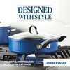 image:imageFarberware Style Nonstick Cookware Saute Pan with Lid Dishwasher Safe 3 Quart  BlueBlue