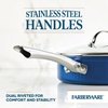 image:imageFarberware Style Nonstick Cookware Saute Pan with Lid Dishwasher Safe 3 Quart  BlueBlue