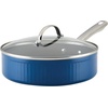 image:imageFarberware Style Nonstick Cookware Saute Pan with Lid Dishwasher Safe 3 Quart  BlueBlue