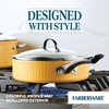 image:imageFarberware Style Nonstick Cookware Saute Pan with Lid Dishwasher Safe 3 Quart  BlueYellow
