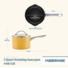 image:imageFarberware Style Nonstick Cookware Saute Pan with Lid Dishwasher Safe 3 Quart  BlueYellow