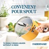 image:imageFarberware Style Nonstick Cookware Saute Pan with Lid Dishwasher Safe 3 Quart  BlueYellow