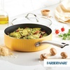 image:imageFarberware Style Nonstick Cookware Saute Pan with Lid Dishwasher Safe 3 Quart  BlueYellow