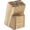 image:imageFarberware Triple Riveted Knife Block Set 15Piece Black Pine High CarbonStainless Steel Blades Ergonomic Handles Includes Natural Pinewood BlockBlush and Gold