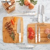image:imageFarberware Triple Riveted Knife Block Set 15Piece Black Pine High CarbonStainless Steel Blades Ergonomic Handles Includes Natural Pinewood BlockWhite and Gold