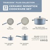 image:imageFarberware TrueCook Ceramic Plus InductionReady Dishwasher Safe 12Piece Cookware Set Steel BlueSteel Blue