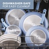 image:imageFarberware TrueCook Ceramic Plus InductionReady Dishwasher Safe 12Piece Cookware Set Steel BlueSteel Blue