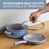 image:imageFarberware TrueCook Ceramic Plus InductionReady Dishwasher Safe 12Piece Cookware Set Steel BlueSteel Blue