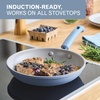 image:imageFarberware TrueCook Ceramic Plus InductionReady Dishwasher Safe 12Piece Cookware Set Steel BlueSteel Blue