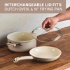 image:imageFarberware TrueCook Ceramic Plus InductionReady Dishwasher Safe 12Piece Cookware Set Steel BlueTaupe