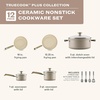 image:imageFarberware TrueCook Ceramic Plus InductionReady Dishwasher Safe 12Piece Cookware Set Steel BlueTaupe