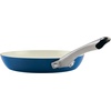 image:imageFarberware Vibrance Ceramic Nonstick Frying PansSkillet Set with Stainless Steel Handle Dishwasher Safe 8 Inch and 10 Inch Open Skillets  SilverBlue