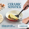 image:imageFarberware Vibrance Ceramic Nonstick Frying PansSkillet Set with Stainless Steel Handle Dishwasher Safe 8 Inch and 10 Inch Open Skillets  SilverRed