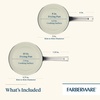 image:imageFarberware Vibrance Ceramic Nonstick Frying PansSkillet Set with Stainless Steel Handle Dishwasher Safe 8 Inch and 10 Inch Open Skillets  SilverSilver