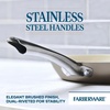 image:imageFarberware Vibrance Ceramic Nonstick Frying PansSkillet Set with Stainless Steel Handle Dishwasher Safe 8 Inch and 10 Inch Open Skillets  SilverSilver