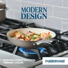 image:imageFarberware Vibrance Ceramic Nonstick Frying PansSkillet Set with Stainless Steel Handle Dishwasher Safe 8 Inch and 10 Inch Open Skillets  SilverSilver