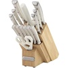 image:imageFarberware 15Piece Forged Triple Riveted Knife Block Set High CarbonStainless Steel Kitchen Knives RazorSharp Knife Set with Wood Block BlackNatural 2