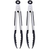 image:imageFarberware Classic Stainless Steel Tongs Set Of 2 BlackMini Nylon Tipped Tongs