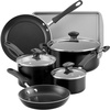image:imageFarberware Cookstart Aluminum Nonstick Cookware Set 15PieceBlack
