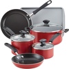 image:imageFarberware Cookstart Aluminum Nonstick Cookware Set 15PieceRed