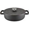 image:imageFarberware Disney Monochrome Pre Seasoned Cast Iron Shallow Casserole Pan with Lid 3 Quart  Black