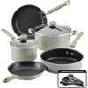 image:imageFarberware DuraStrong Nonstick CookwarePots and Pans Set 12 Piece  Gray