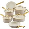 image:imageFarberware Forged Induction Ceramic Nonstick Cookware Set 12 Piece BlackTaupe