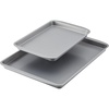 image:imageFarberware GOLDEN BAKE Nonstick Jumbo Baking Cookie Sheet Light Gray2Piece Sheet Pan Set
