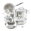 image:imageFarberware Millennium Stainless Steel Stockpot with Lid Induction Ready Compatible with All Cooktops Metal Utensil Safe 8 Quart Dutch Oven Dishwasher Safe  Stainless SteelCookware Set 10 Piece