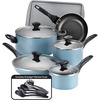 image:imageFarberware Nonstick Cookware Pots and Pans Set 15Piece Cooking UtensilsAqua