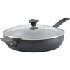 image:imageFarberware Power Base Hard Anodized Nonstick FrySauteAll Purpose Pan with Helper Handle and Lid 1225 Inch Matte Black