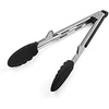 image:imageFarberware Pro Silicone Kitchen Tongs 12 Inch  OneHanded Locking Mechanism Scalloped Grip HeatResistant Stainless Steel Cooking Tongs Dishwasher SafeTipUp Tongs  Black