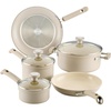 image:imageFarberware TrueCook Ceramic Plus InductionReady Dishwasher Safe 12Piece Cookware Set Steel BlueTaupe