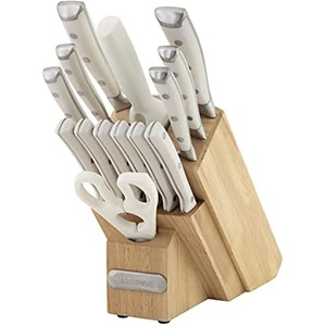 image:imageFarberware 15Piece Forged Triple Riveted Knife Block Set High CarbonStainless Steel Kitchen Knives RazorSharp Knife Set with Wood Block BlackNatural 2